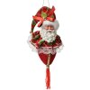 Clayre & Eef Kerstornament 66224 – Decoratieve Kerstman Rood Groen 8x8x35 cm