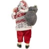 Clayre & Eef 66232 Kerstman Decoratiefiguur Rood Wit 13x13x28 cm