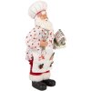 Clayre & Eef Kerstman Decoratie Wit Rood 15x10x28 cm