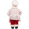 Clayre & Eef Kerstman Decoratie Wit Rood 15x10x28 cm