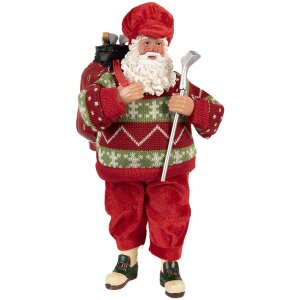 Clayre & Eef Kerstman Decoratiefiguur Golf 15x10x28...