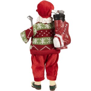 Clayre & Eef Kerstman Decoratiefiguur Golf 15x10x28 cm Rot Grün