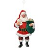 Clayre & Eef Kerstman Hangdecoratie 11x6x17 cm Rood Wit Groen