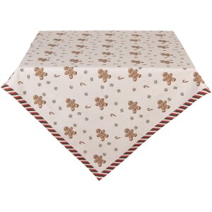 Clayre & Eef CGM01 Tafelkleed 100x100 cm Beige-Bruin