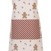 Clayre & Eef CGM41 Schort 70x85 cm Beige-Bruin