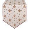 Clayre & Eef CGM65 Tafelloper 50x160 cm Beige Bruin