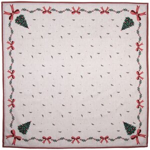 Clayre & Eef TCH01 Tafelkleed 100x100 cm Beige Groen...