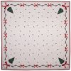 Clayre & Eef TCH01 Tafelkleed 100x100 cm Beige Groen Rood