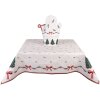 Clayre & Eef TCH01 Tafelkleed 100x100 cm Beige Groen Rood