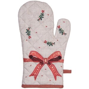 Clayre & Eef TCH44 Ovenwant 18x30 cm Beige, Groen, Rood