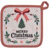 Clayre & Eef TCH45 Pannenlappen 20x20 cm Beige Groen Rood