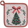 Clayre & Eef TCH45 Pannenlappen 20x20 cm Beige Groen Rood