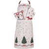 Clayre & Eef TCH45 Pannenlappen 20x20 cm Beige Groen Rood