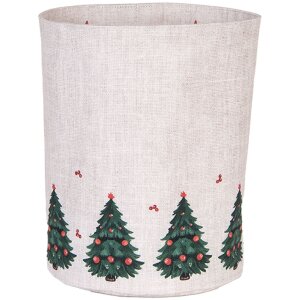 Clayre & Eef TCH50 Broodmand Ø 15x16 cm Beige Groen Rood