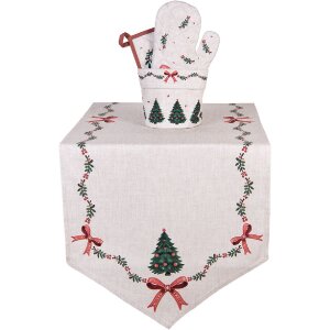 Clayre & Eef TCH50 Broodmand Ø 15x16 cm Beige Groen Rood