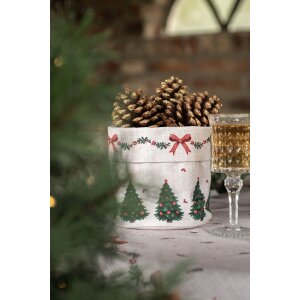 Clayre & Eef TCH50 Broodmand Ø 15x16 cm Beige Groen Rood