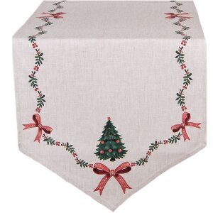 Clayre & Eef TCH65 Tafelkleed 50x160 cm Beige, Groen,...