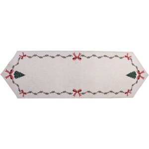 Clayre & Eef TCH65 Tafelkleed 50x160 cm Beige, Groen,...