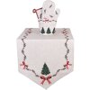 Clayre & Eef TCH65 Tafelkleed 50x160 cm Beige, Groen, Rood