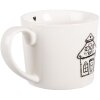 Clayre & Eef 6CEMU0185 Beker Wit/Zwart 12x8x7 cm 275 ml
