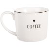 Clayre & Eef BHSMU0002 Beker 12x8x7 cm Wit en Zwart