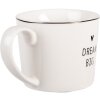 Clayre & Eef BHSMU0004 Bekker 12x8x7 cm 275 ml Wit Zwart