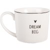 Clayre & Eef BHSMU0004 Bekker 12x8x7 cm 275 ml Wit Zwart