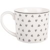 Clayre & Eef BHSMU0005 Beker 12x8x7 cm Wit en Zwart
