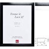 Effect Alu-fotolijst Profiel S3 Zwart & Zilver 13x13-70x100cm, Glasopties