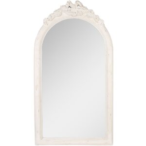Clayre & Eef 52S326 Spiegel 50x4x92 cm Witte Wandspiegel
