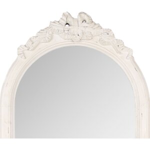 Clayre & Eef 52S326 Spiegel 50x4x92 cm Witte Wandspiegel