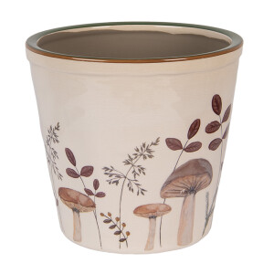 Clayre & Eef 6CELFJ0001XL Decoratieve bloempot Ø 21x20 cm Beige bruin