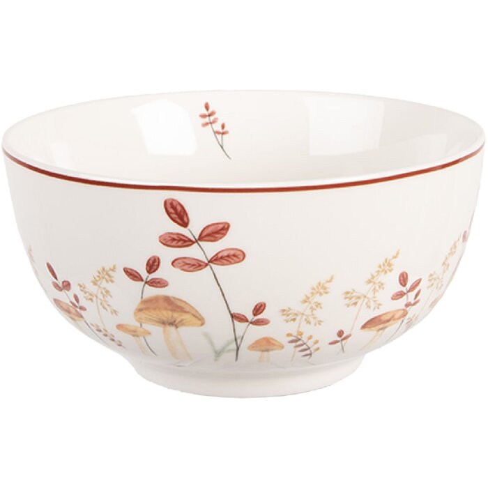 Clayre & Eef LFJBO Schaal Ø 14x7 cm beige-bruin