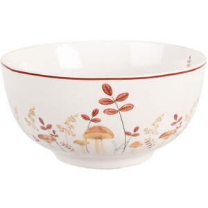 Clayre & Eef LFJBO Schaal Ø 14x7 cm beige-bruin