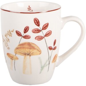 Clayre & Eef LFJMU Bekker 12x8x10 cm Beige en Bruin 350 ml