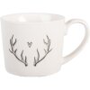 Clayre & Eef NWVMU Beker 12x8x7 cm 275 ml Wit Grijs
