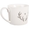 Clayre & Eef NWVMU Beker 12x8x7 cm 275 ml Wit Grijs