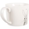 Clayre & Eef RUBMU Beker 12x8x7 cm Wit en Grijs