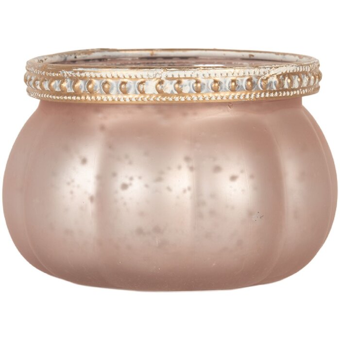 Clayre & Eef 6GL5213 Kandelaar Rosa Ø 9x6 cm