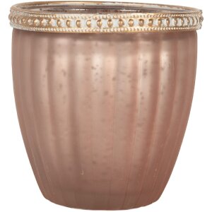 Clayre & Eef 6GL5215 Kandelaar Rosa Ø 9x6 cm