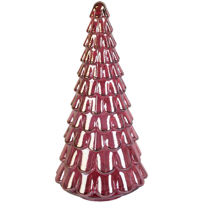 Clayre & Eef 6GL5327 Decoratieve Kerstboom Roze Ø 16x33 cm