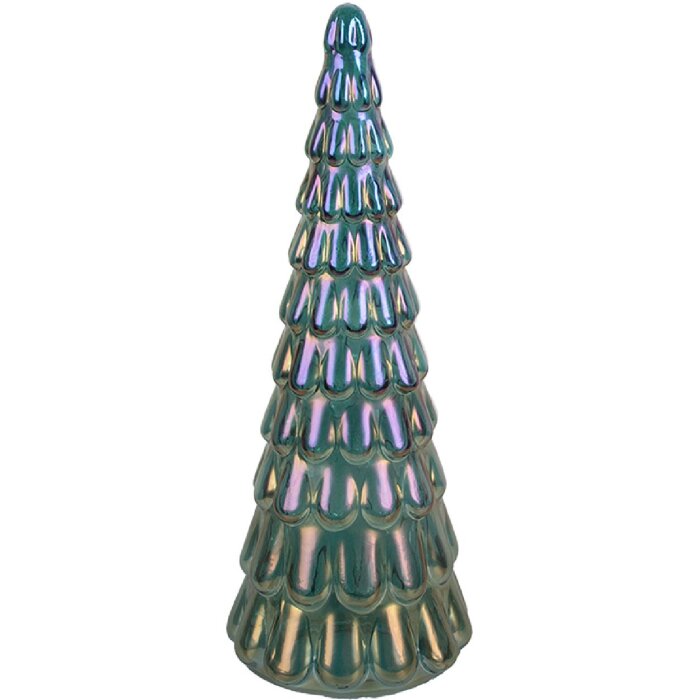 Clayre & Eef 6GL5331 Decoratieve Kerstboom Ø 12x33 cm Blauw