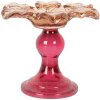 Clayre & Eef 6GL5338O Kandelaar Ø 14x11 cm Oranje Roze Glas