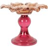 Clayre & Eef 6GL5338O Kandelaar Ø 14x11 cm Oranje Roze Glas