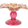 Clayre & Eef 6GL5339 Kandelaar Ø 14x9 cm Oranje Roze