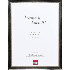 Effect Houtfotolijst Profiel 40 Zilver Platina Verschillende Formatten & Glassoorten