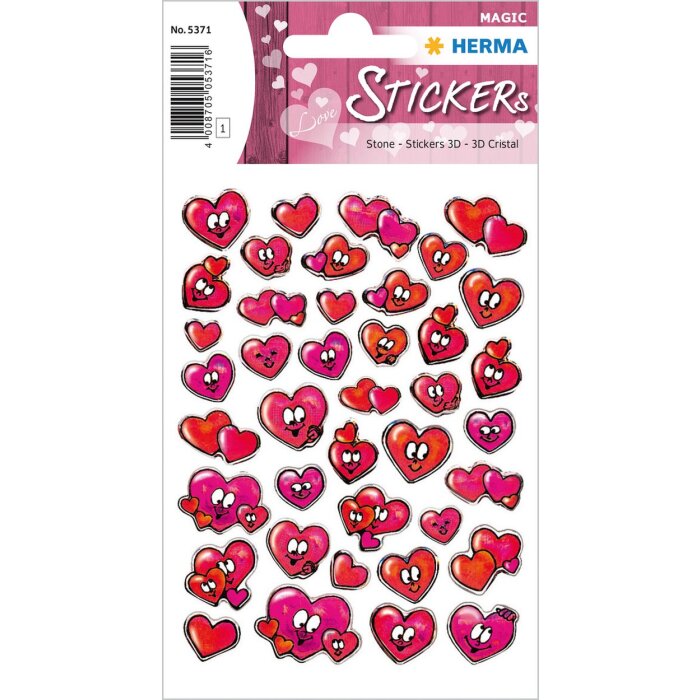 herma decoratieve etiketten magische hart ogen Stone