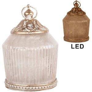 Clayre & Eef 6GL5216 LED Decoratie Ø 8x12 cm Roze