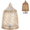 Clayre & Eef 6GL5217 Decoratie met LED Ø 9x14 cm / 2x AAA Beige