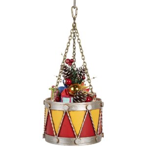 Clayre & Eef 6Y5865Y Decoratieve Trommel Ø 12x16/27 cm Geel-Rood